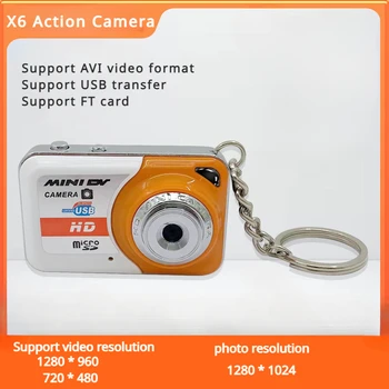 X6 Portatīvo Ultra Mini Digitālo Kameru Augstas Denifition Atbalsta 32GB TF Kartes Digitālo Video Kameru, PC DV Foto Video Ieraksts