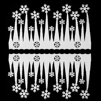 2gab Jaunas DIY Apdare Puse Balta Sniega Pārsla, Ziemassvētku Rotājumu Ledus Konuss Sniegpārslas Sloksnes Veikala Mājas Navidad Logu noformēšana