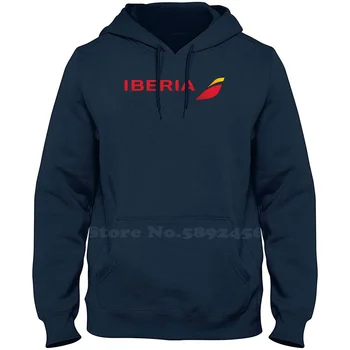 Iberia Zīmola Logotips 2023 Sporta Krekls Pelēkā Vārna Augstākās Kvalitātes Grafikas Hoodies
