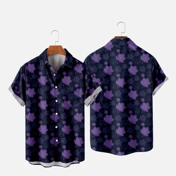 Vīriešu Havaju T-Krekls Sievietēm Maple Leaf 3D Iespiesti Y2K Hombre Modes Krekls Gadījuma Beach Lielgabarīta Apģērbu 1