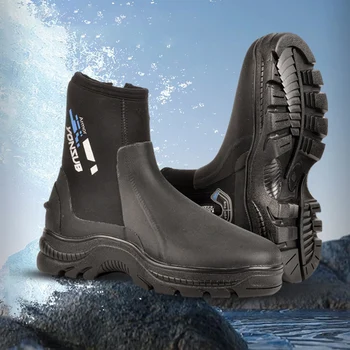 YOUZI Premium Neoprēna Niršanas Boot 5m Ūdens Kurpes Wetsuit Zābaciņi Ar Anti-Slīdēšanas Gumijas Zole YKK Rāvējslēdzēju Par Sērfošanas Zemūdens 1 Pāris