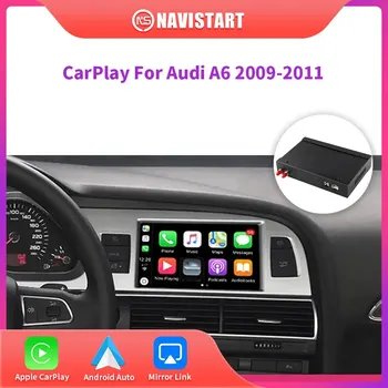 NAVISTART Bezvadu CarPlay Android Auto Interfeiss Audi A6 S6 A7 2009. - 2011. gadā ar Spoguli Saites, Auto, Play Funkcijas AirPlay GPS