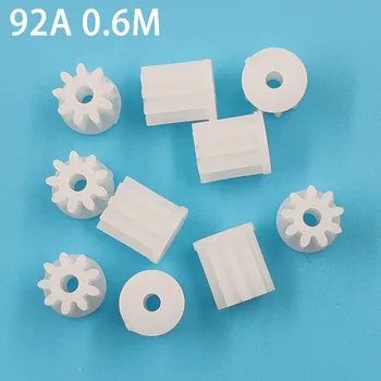 9T 0,6 M Plastmasas Mehānisko Pārnesumu 9 Zobi, OD=6.6 mm DIY Rotaļlieta Modelis Daļas 92A Pleca