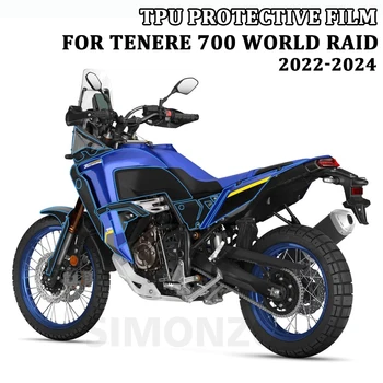 Tenere 700 Motociklu TPU Tvertne, Aptecētājs Aizsardzības Plēves Aizsardzība, Anti-Scratch Aizsardzības Filmu Par YAMAHA TENERE 700 2022-2024