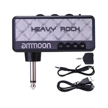 Ammoon augstākās Kvalitātes Pārnēsājamas Elektriskās Ģitāras Pastiprinātājs Amp Mini Headphone Amp Iebūvēts izkropļojoša Ietekme Ģitāra Daļas