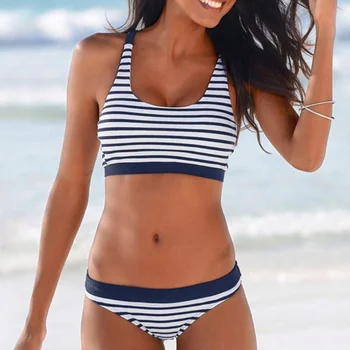 Jaunu Un Seksīgu Svītrainām Beach Bikini Komplekts Sieviešu Peldkostīmi Push Up Peldkostīms Sieviešu Peldēšanās Kostīmi, Bikini Meiteņu Baseinu Peldēties Uzvalku 2023