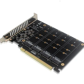 2X PH44 NVME 4-Disku Masīvs Karte PCIE Signālu Dalīt Bloku Kartes