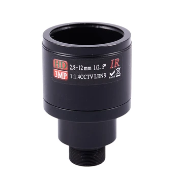 JABS HD CCTV Lens 3.0 MP M12 2.8-12Mm Varifocal Cctv IS HD Objektīvs,F1.4,Manuālā Fokusa Tālummaiņas