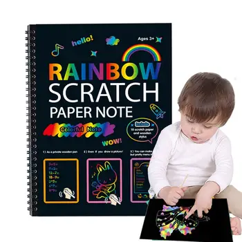 Nulles Mākslas Papīra Piezīmju Grāmatiņas, Mini Scratch Off Norāda Ganāmpulka Stuffers Scratch Off Grāmata Bērniem, Mākslas Amatniecību Mini Scratch Off