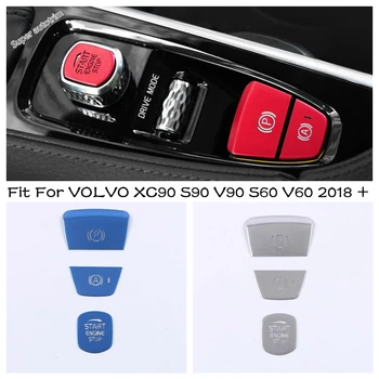 Auto Dzinēja Aizdedzes Start Stop Pogu Slēdzi Sequin Vāka Apdare Piederumi der VOLVO XC90 S90 V90 V60 S60 2018. - 2021. gadam