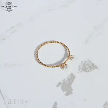 LESIEM dāvanas 18KGP Zelta pārklājumu, izmērs 6 7 8 Dieviete, kāzu gredzenu, Cepti Mīklas Deformē Plānas Gredzens Dubultā Zircon gredzenu vīriešiem, Vairumtirdzniecība