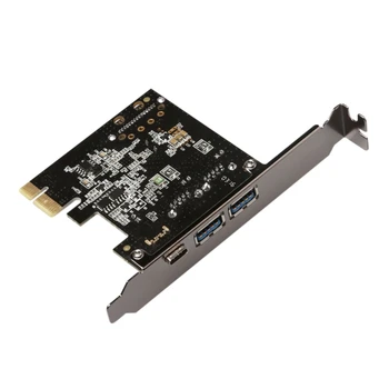 PCIE-2A1C, lai USB3.1 C Tipa Priekšējā Paneļa Ligzdas PCIE USB3.0A Paplašināšanas Karti