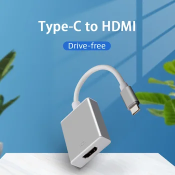 USB C HDMI-Savietojams Adapteris 4K 080P C Tipa 3.1 HDTV Pārveidotājs Kabelis Projektoru, DATORU MacBook Pro Klēpjdatoru Tablete HUAWEI