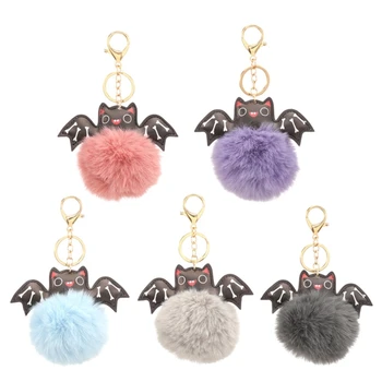 Halloween Bat Keychain Dzīvnieku Keychain Plīša Bumba Keyring Šarmu Somā Kulons Sieviešu Soma Piederumiem