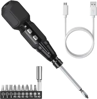 Bezvadu Elektriskais Skrūvgriezis 3.6 V Mini Skrūvgriežu komplekts ar Magnētisko Padoms Darbi Gaismas USB Lādējamu par DIY Sadzīves