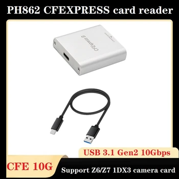 PH862 Cfexpress CFE Karšu Lasītājs USB3.1 GEN 2 10Gbps Karšu Lasītājs Z6/Z7 1DX3 Kameras atmiņas Kartes