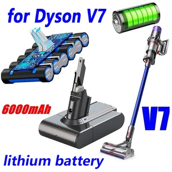 Oriģināls, par Dyson V7 21.6 V 6000mAh Uzlādējams Litija Bateriju,par Dyson V7 Motorhead Dzīvnieku Pūkains Absolūtā V7 Akumulators