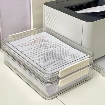 Multi-purpose PET Plastmasas Caurspīdīgs Failu Glabāšanai Box Office Datu A4 Papīra Dokumentu Glabāšanas Gadījumā, ja Mājsaimniecības Fotogrāfijas Organizators