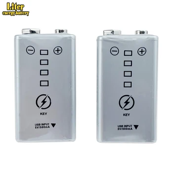 Tipa-c USB 9V 1200mAh li-po akumulators uzlādēt ar micro usb kabelis mikrofona rotaļlietas Remote Controler KTV