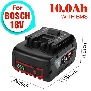 Par BOSCH Autentisks 18V BAT609 BAT610 Par Bosch 18V Profesionālās 18V Li-ion Akumulatoru Urbjmašīnas Akumulatora GBA18V GSR18V BAT618 BAT619