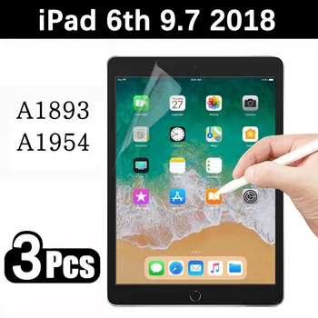 (3 Iepakojumi) Papīra Justies Filma Par Apple iPad 9.7 2018. gada 6. Paaudzes A1893 A1954, Piemēram, Rakstot Par Grāmatu Planšetdatora Ekrāna Aizsargs