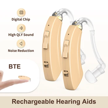 Uzlādējams Dzirdes aparāti Digitālo Dzirdes Kurlums Vecākiem Viedās Trokšņu Samazināšanas Auss Atbalstu, Skaņas Pastiprinātājs audifonos