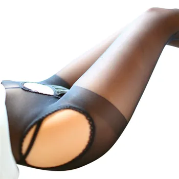 Seksīga Sieviešu Black Atvērt Kājstarpes Zeķes Crotchless Stretchy Milzīgais Apakšveļa, Zeķbikses Crotchless Zeķbikses Zeķes Vasaras Stils