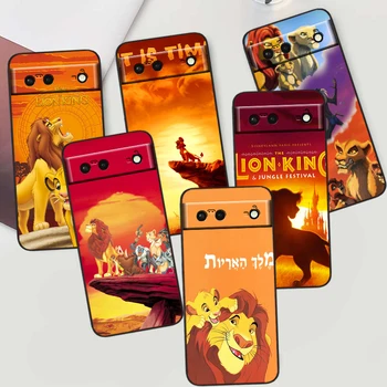 Lauva Karalis Disney Telefonu Gadījumā Google Pikseļu 8 7A 7 6 Pro 6.A 5.A 5 4 4.A XL 5G Mīksto Fundas Coque Capa Melns Segt