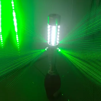 Uzlādējams LED Sparkler gaismas Ar Lāzera Gaismas LED pudeli stick Šampanieti VIP service glorifier LED Lāzera Strobe Baton Bārs