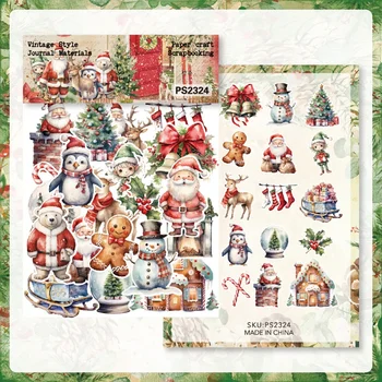 40Pcs Karikatūra Ziemassvētku Uzlīmes, Iepakojums DIY Scrapbooking Albumu Rokasgrāmata Apdares Materiāls, Uzlīmes, Kancelejas preces