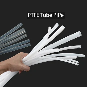 PTFE Caurule, Caurules ID 0.8 1 1.5 1.6 2 3 4 5 6 8 10mm Kvēldiega Baltās Augstas Temperatūras Izturība pret Koroziju 3D Printeri Daļa Caurules, Šļūtenes
