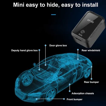 Jauns Mini GF 09 GPS Auto Tracker Reālā laika Uzskaiti Anti zaudējumu Positioner Magnētisko Adsorbcijas Sēdekļa SIM Pozicionēšanas Informācija