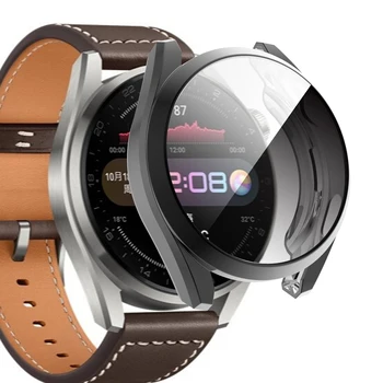 TPU Soft Case+stikls Huawei Skatīties 3 Pro 48mm 46mm Rāmi Ekrāna Aizsargs Smartwatch 3pro watch3 Aizsardzības Bufera Vāciņš