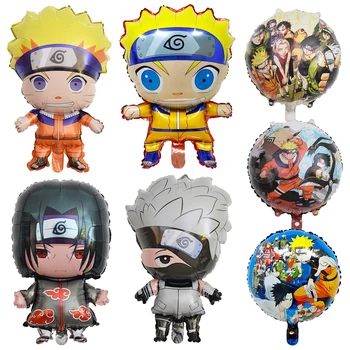 Naruto Folijas gaisa Balons Kakashi Itachi Attēls Baloni 18inch Anime Kārta Ballon Puse Rotājumi Bērnu Rotaļlietas, Dekoratīvus Aksesuārus Piegāde