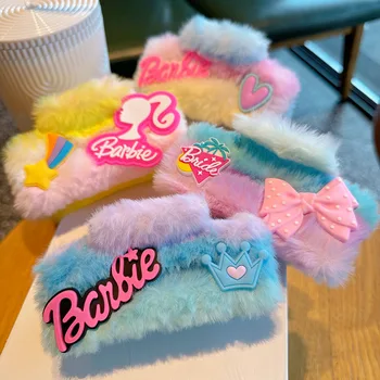 Barbie Kawaii Meitene Matu Klips Anime Krāsu Gradācijas Pūkains, Gudrs Karikatūra Portatīvo Augsta Krāsu Vērtību Haizivs Klipu Meitene Dzimšanas Dienas Dāvana