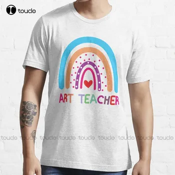 Mākslas Skolotājs Varavīksnes Krāsas Smieklīgi Skolotāju Dāvanu Skolas Trending T-Krekls Brūns T Krekls Modes Tshirt Vasaras Xs-5Xl Pasūtījuma Dāvana Jaunas