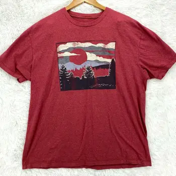 Sonoma Vīriešu Gadījuma Sarkano Izbalējis ar Īsām Piedurknēm Grafiskais Ārā T-Krekls, Izmērs XL