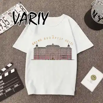 Vintage Grand Budapest Hotel T Krekls Zaudēt Modes Īsām Piedurknēm Filmu Y2k Top Grunge Gothic T Sievietēm Overised T-krekls