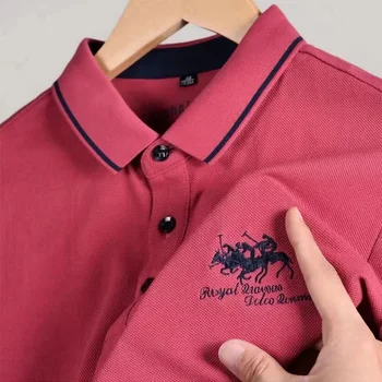 Izšuvumi Polo Krekls 2024 Vasaras Streetwear Modes Tshirt Īstermiņa piedurknēm Slim Fit Luksusa Dizaineru Zīmolu Vīriešu Apģērbi Ropa Hombre