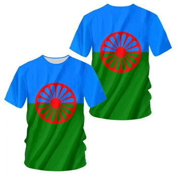 Jauno Modes Čigānu Karoga Dizaina T-krekls Vīriešiem Vasarā Drukāšanas Romu Čigānu Meitene Kostīmu T Krekls Boho Apģērbu Čigānu Hipiju Valkā