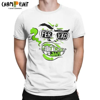 Vīriešu T-Krekls FERXXO MERCH Animācijas Feid Brilles Smieklīgi Tīras Kokvilnas t-veida Krekls ar Īsām Piedurknēm T Krekls ar Apaļu Apkakli Pieaugušo Apģērbu,