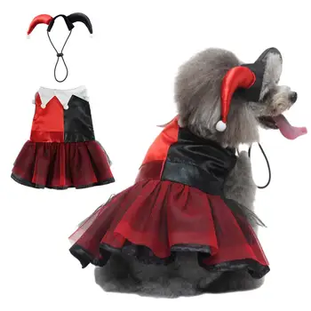 Halloween Dog Kleita Burvis, apģērbs, Galvassegas Stiprinājuma Lentes Slēgšanas Kleita товары для собак