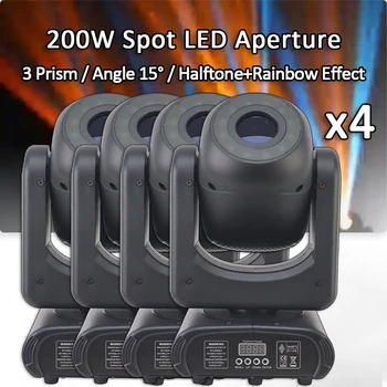 4gab/Daudz 200W LED Moving Head Spot Gaismas Rotējošās Prizmas Gobo Projektoru Gaismas Dmx Posmā Spēkā Apgaismojums Kāzu Puse, Gaismas, Disko