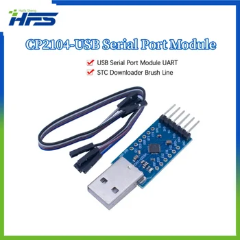 CP2104 USB 2.0, lai UART TTL 6PIN Moduļa Sērijas Converter STC PRGMR Aizstāt CP2102 Ar Dupont Kabeļi