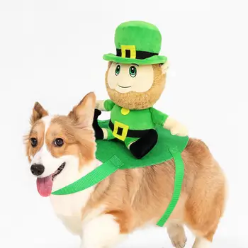 ST Patrick ' s Day Suņu Kostīmu Regulējams Izturīgs Maza Kucēna Kaķi Brīvdienu Tēmu Zaļā Kaķēns Drēbes Pet Tērpiem Kucēns Kleita