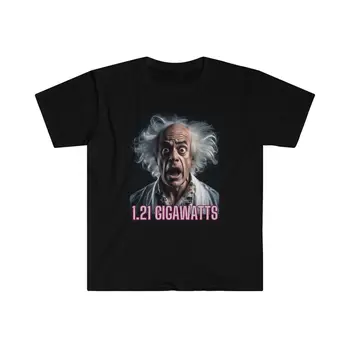 Retro Doc Brown, Atpakaļ Uz Nākotni Smieklīgi T-Kreklu Dizaina 1.21 Gigavati