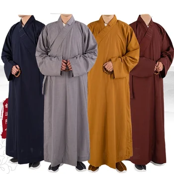 2023 Pakaian Tradisional Cina Jubah Panjang Untuk Pakaian Budas Biksu Budas Untuk Pria Dewasa Gaun Meditasi Haiqing