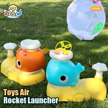 Gaisa Raķešu Palaišanas Āra Rotaļu Augošās Raķešu, kas Peld ar Disku Šķīvītis Mutes Palaidējs Mazulis Lēkt Sporta Spēles Izglītojoša Rotaļlieta Bērniem